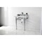 Kingston Brass 30 Carrara Marble Console Sink with Stainless Steel Legs, Marble WhitePolished Chrome LMS30MSQ1 - alternate 2
